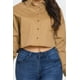 thumbnail image 4 of Saronite Camisa de Algodón de Manga Larga con Cuello Abotonado y Diseño de Mezclilla con Brillo, Color Oliva (para Mujer), 4 of 5