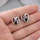 thumbnail image 2 of Aros pendientes corazon circon de fantasia black, 2 of 3