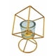 thumbnail image 2 of Portavela candelabro metal dorado con vaso 14x20cm, 2 of 3