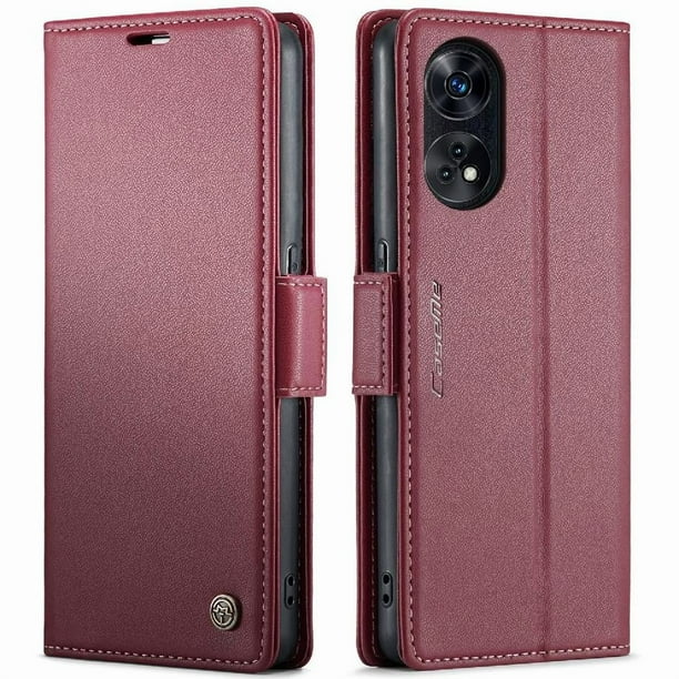 CaseMe tipo cartera OPPO Reno 8 4G con cierre magnético, RFID, tarjetero, soporte, carga inalámbrica