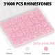 thumbnail image 3 of Strass Worthofbest 35.000 piezas rosa de respaldo plano, 3 of 7