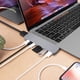 thumbnail image 2 of Adaptador USB C Hub HyperDrive Mac multipuerto para MacBook, gris, 2 of 7