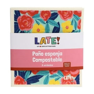 Late! - Paño Esponja Compostable 3U
