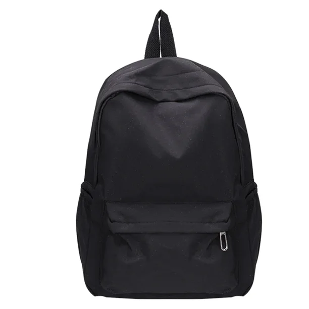 Preppy Solid Color Shoulder Bag Nylon School Knapsack Korean Teenager White Sports Travel Backpack for Women