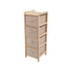 thumbnail image 1 of Cajonera Organizador Multiuso 4 Cajones Tela Madera, 1 of 4