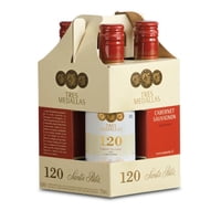 Vino Tinto Cabernet Sauvignon Pack 4 Botella 187 Ml Tres Medallas