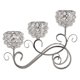 thumbnail image 2 of Portavelas Candelabro De 3 Brazos Candelabro Centro De Mesa De Boda Plata, 2 of 5