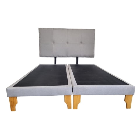 Diseños Valestrini - Cama Europea Dos Plazas Lino Gris