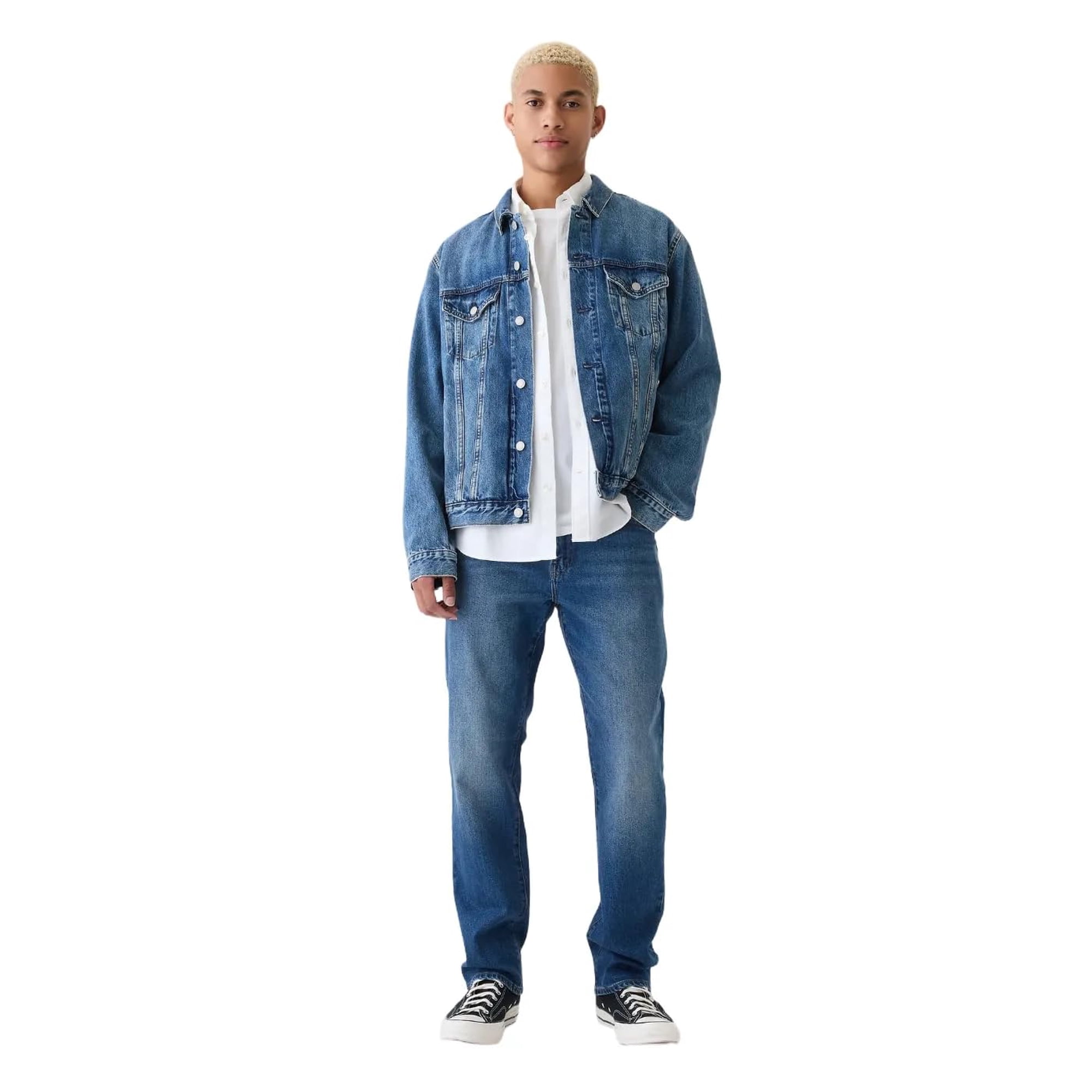 Pantalones Vaqueros Gap Para Hombre, Corte Recto, Lavado Medio, V2, 32 X 30