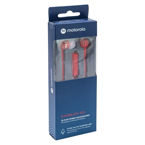 Motorola - Audifono Moto Earbuds 105 M Libres Rojo