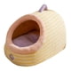 thumbnail image 4 of Cama para Gato Nido Cerrado para Mascotas Casa Interior Felpa Gruesa Y Lino Imitación Resistente Al Frío Adecuada para Gatos Y Perros Pequeños en Otoñ M, 4 of 5