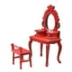 thumbnail image 1 of 1/12 Juego De Taburete De Tocador En Miniatura De Madera Para Accesorios De Casa De Muñecas Rojo, 1 of 5