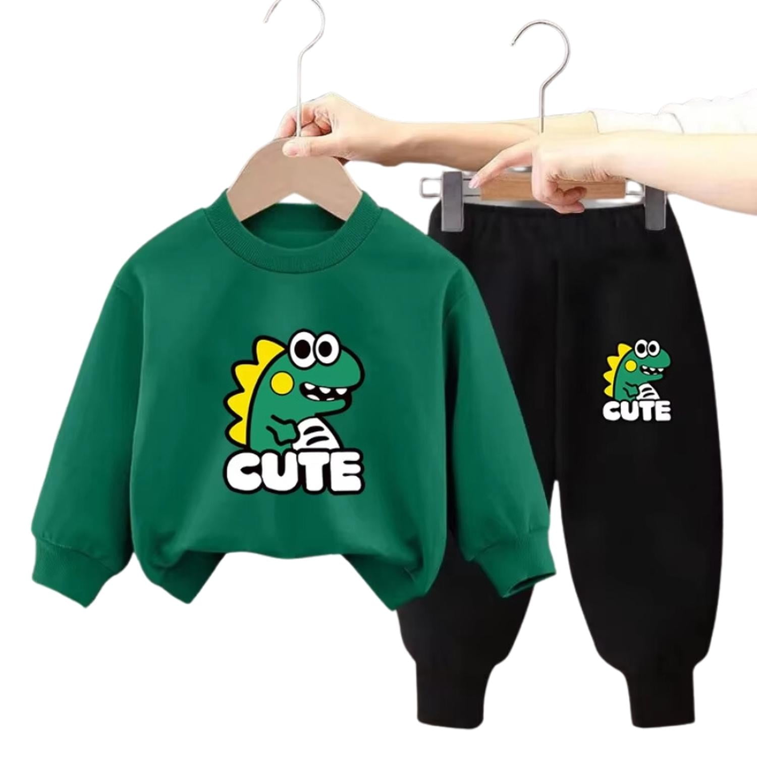 Kivara - Buzo Niño Infantil Algodon Poleron Pantalon Dino Verde 48