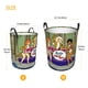 thumbnail image 5 of Josie y las Gatimelódicas Cesta de lavandería de gran capacidad redonda con asa, bolsa para ropa sucia plegable, almacenamiento para dormitorio, baño y lavadero 44x35 cm, 5 of 6