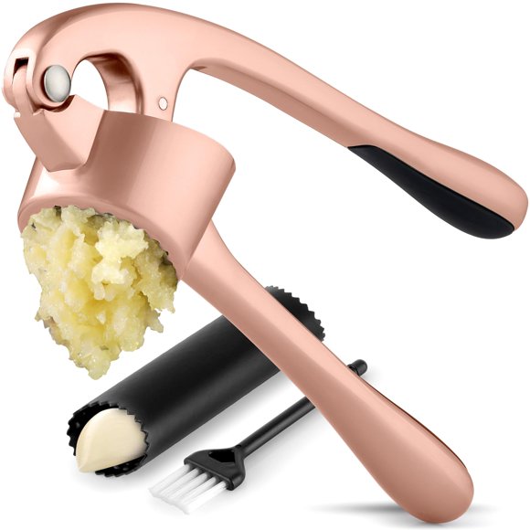 Set de prensas de ajo Zulay Kitchen Premium, tamaño grande, con pelador y cepillo