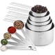 thumbnail image 3 of Juego de 10 tazas y cucharas medidoras de acero inoxidable (5 tazas y 5 cucharas), 3 of 7