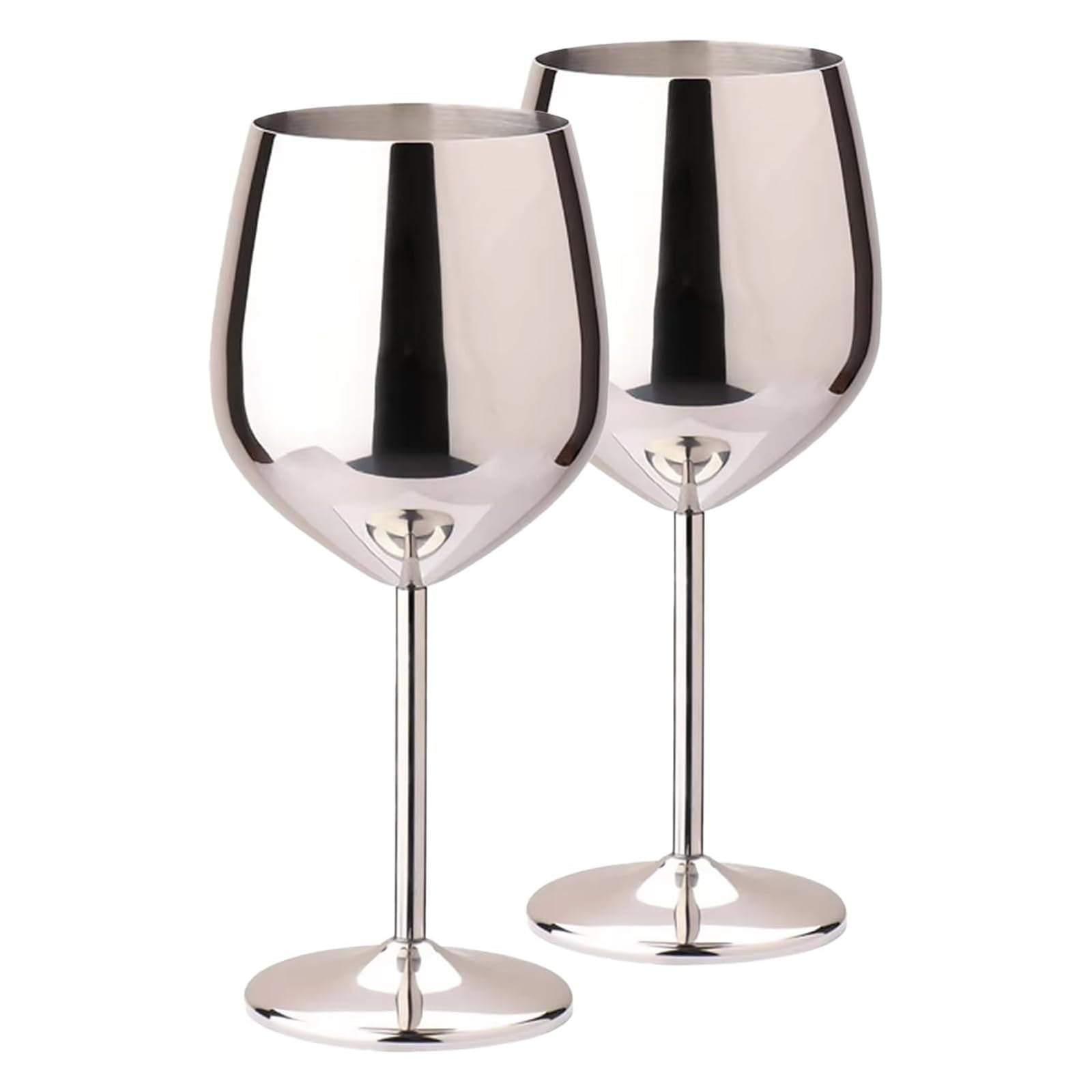 Copas Para Vino Tj, Juego De 2, Acero Inoxidable, 500 Ml