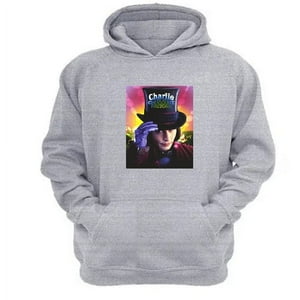 Genérico - Polerón Canguro Wonka Gris Claro Talla L Unisex
