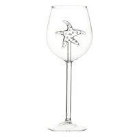 Magideal - Copa De Vino Tinto Única, Copa De Vidrio De Borosilicato Alto, Copas De Vino De Colección De 300Ml Para Bar, Ceremonia De Aniversario, Ktv Estrella De Mar