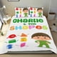 thumbnail image 1 of Charlie y las Formas Conjunto de sábanas temático, trío de piezas, cómodo y amigable con la piel, diseño único, regalo de decoración para el hogar para familiares, amigos y fans,135cm *200cm, 1 of 6