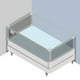 thumbnail image 1 of 3 barandas Para cama Queen 160x200x160 cm + soporte lateral Altura colchón hasta 27 cm, 1 of 12