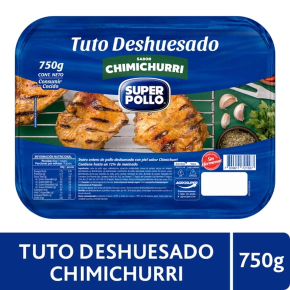 Pollo Trutro Entero Deshuesado Chimuchurri Envasado, 750 g