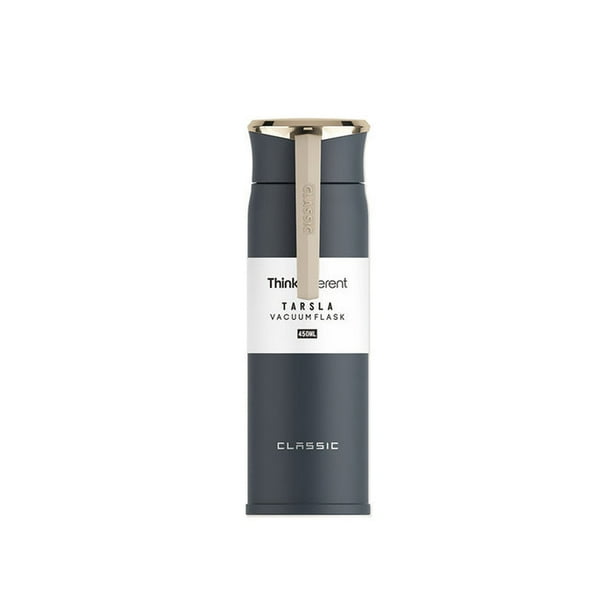 Botella De Agua Premium - Térmica - Acero Inoxidable 450 Ml - Negro