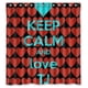 thumbnail image 1 of Cortina de ducha con ganchos "Keep Calm And Love Tj" (60 x 72 pulgadas), 1 of 3