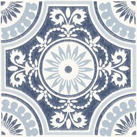 Baldosas Floorpops Ezra De Vinilo Azul 30 X 30 Cm (10 Baldosas)