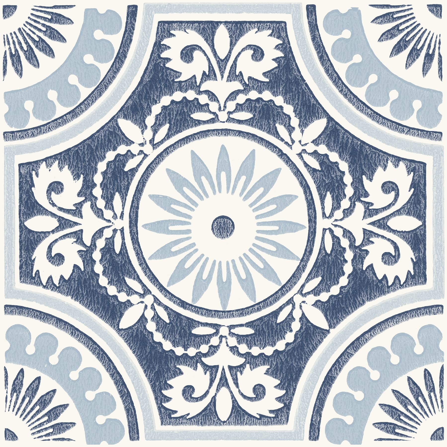 Baldosas Floorpops Ezra De Vinilo Azul 30 X 30 Cm (10 Baldosas)