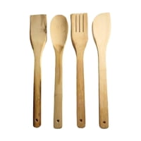 Importclick - Set Utensilios 4 Piezas Bambú Cocina Antiadherente