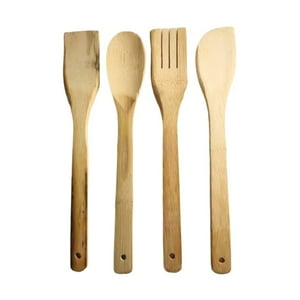 Importclick - Set Utensilios 4 Piezas Bambú Cocina Antiadherente