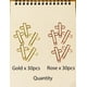 thumbnail image 3 of Clips de papel Daxtril con forma de cruz, 60 unidades, oro y oro rosa, 3 of 9