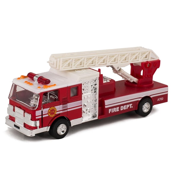 Toy Fire Engine Truck Master Toy, metal fundido a presión con sonido