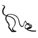 thumbnail image 4 of Estatuilla De Perro Gato Abstracto Estatua De Escultura Animal Realista 11x16x0,5 Cm, 4 of 5