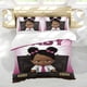thumbnail image 5 of Jefe Bebé África Niña Conjunto de sábanas temático, trío de piezas, cómodo y amigable con la piel, diseño único, regalo de decoración para el hogar para familiares, amigos y fans, 90 cm * 190 cm, 5 of 6