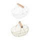 thumbnail image 4 of 2 Cestas De Frutas, Accesorios Para Fotos, Decoración Del Hogar, Mango De Madera, Blanco Y Beige, 4 of 5