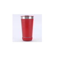 Vaso Térmico 473Ml Parlante Inalámbrico Rgb Music Beer - Rojo.