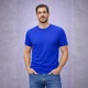 thumbnail image 1 of POLERA DE HOMBRE MANGA CORTA ALGODÓN PREMIUM AZUL L, 1 of 3
