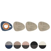 Aura Zeus - Set 4 Posavasos Ecocuero Antimanchas Impermeables 2 En 1