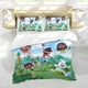 thumbnail image 5 of Presiona Start Conjunto de sábanas temático, trío de piezas, cómodo y amigable con la piel, diseño único, regalo de decoración para el hogar para familiares, amigos y fans,173cm *218cm, 5 of 6