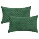 thumbnail image 1 of REGALWOVEN Fundas Decorativas para Cojines Paquete de 2 para Sofá Cama Decoración del Hogar Fundas de Almohada de Pana Suave Verde Oscuro 12" x 20", 1 of 7