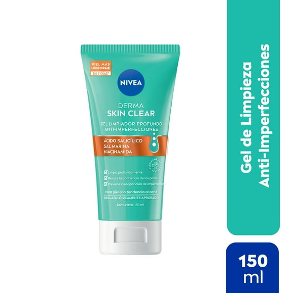 Gel de Limpieza Nivea Facial Profundo Anti-Imperfecciones Derma Skin Clear, 150 ml