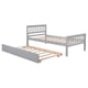 thumbnail image 4 of Cama doble con trundle, marco de cama de plataforma con cabecera y pie, para dormitorio pequeño espacio de vida, no se necesita muelle de caja, 4 of 6