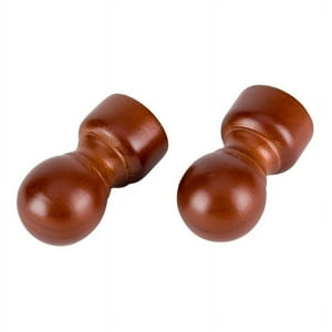 Metalhsa - Pack 2 Unidades Terminal Bola De Madera Chocolate 35 Mm