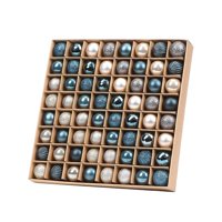 Magideal - 64 Piezas De Adornos De Bolas De Navidad, Decoraciones Para Árboles De Navidad, Colgante Diy Para Bodas, Navidad, Vacaciones, Patio Trasero, Interior Azul Y Dorado