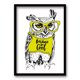 thumbnail image 1 of Cuadro Buho Fluor 40x30cms, 1 of 1