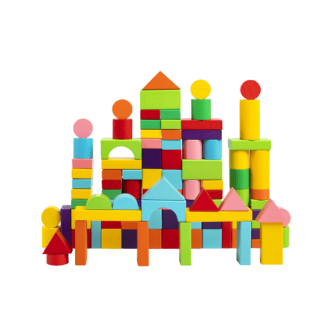 Lyonbaby - Balde Bloques De Construcción Madera Juguete Didáctico Niños