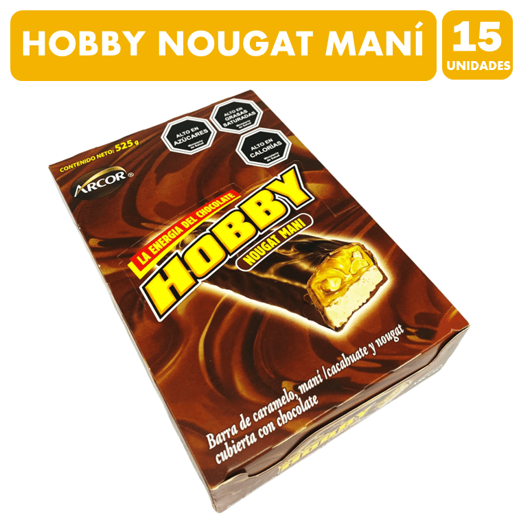Hobby Tradicional - Nougat Maní De Arcor (caja Con 15 Uni)