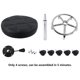 thumbnail image 3 of Taburete con ruedas KKTONER, redondo, de piel sintética, ajustable en altura, 3 of 7